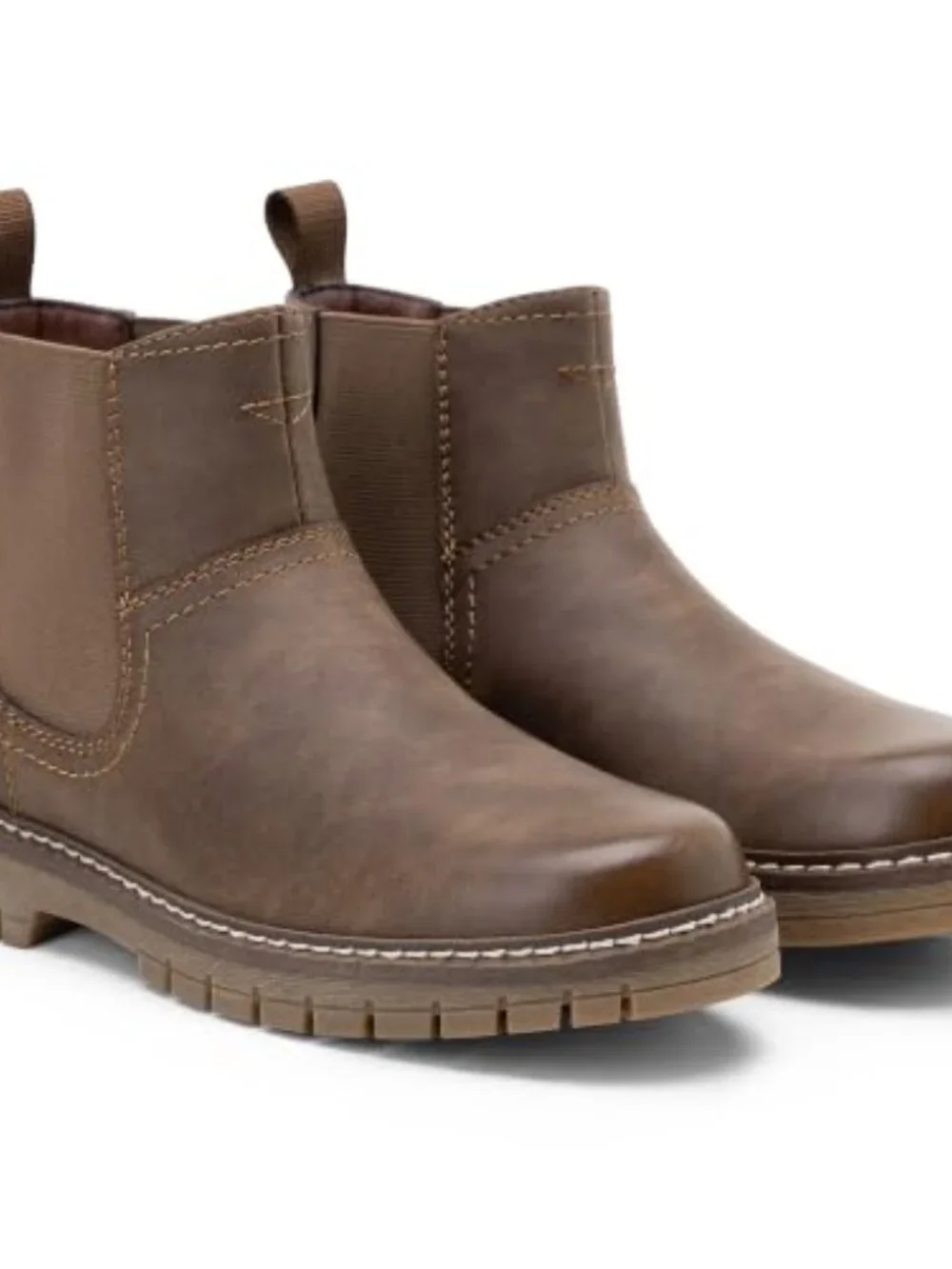 Women's Chelsea Boots Slip on Platform Chunky Heel Round Toe Ankle Boot Elastic